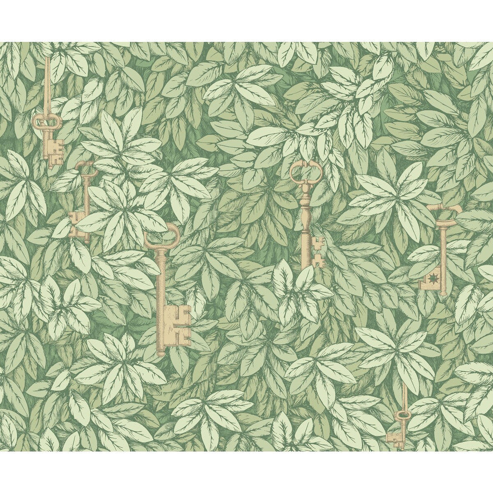 Chiavi Segrete Olive by Cole & Son Designer Wallcovering COLE & SON FORNASETTI PAPER - 100% United Kingdom Horizontal: and Vertical: 22.4 27 - Swanky Fabrics -