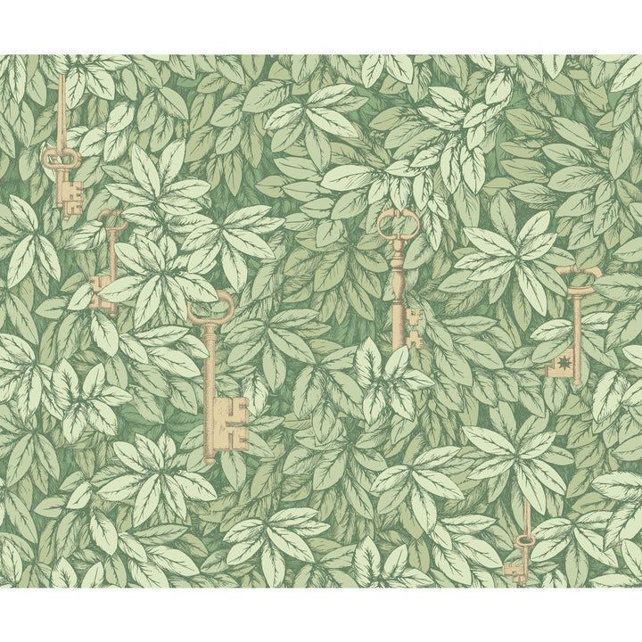 Chiavi Segrete Olive by Cole & Son Designer Wallcovering COLE & SON FORNASETTI PAPER - 100% United Kingdom - Horizontal: - and Vertical: 22.4 27 - Swanky Fabrics -