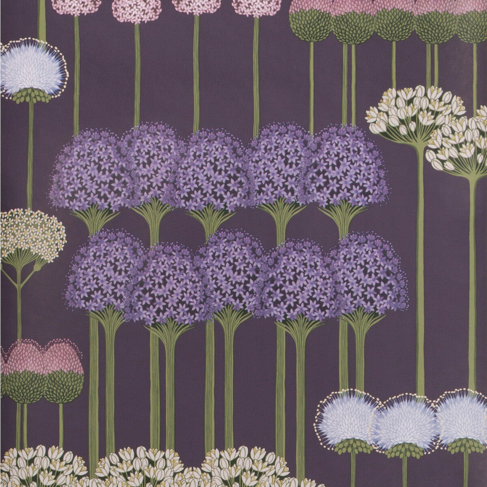 Allium Mulb/Heather/Violet by Cole & Son Designer Wallcovering COLE & SON BOTANICAL BOTANICA PAPER - 100% United Kingdom Horizontal: and Vertical: 30 20.5 - Swanky Fabrics -