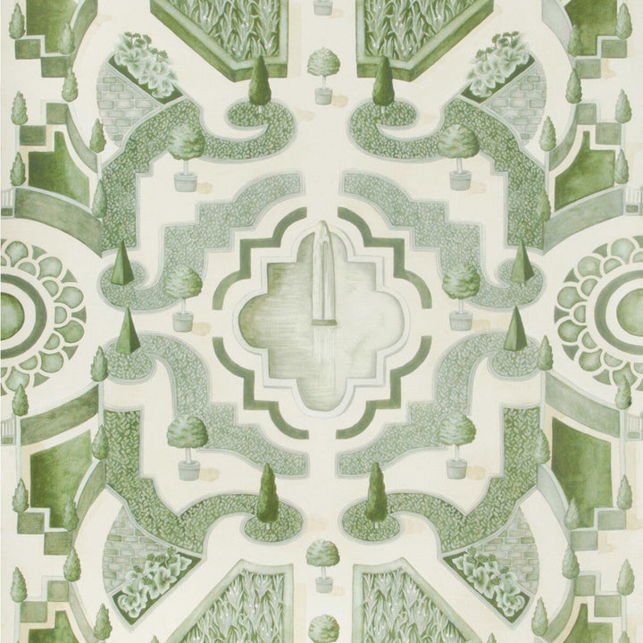 Topiary Leaf Green by Cole & Son Designer Wallcovering COLE & SON BOTANICAL BOTANICA PAPER - 100% United Kingdom Horizontal: 20.5 and Vertical: 30 20.5 - Swanky Fabrics -