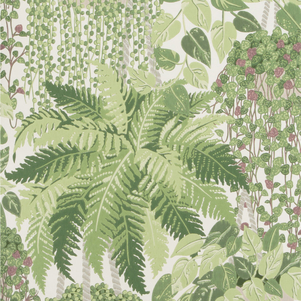 Fern Leaf Green And Olive by Cole & Son Designer Wallcovering COLE & SON BOTANICAL BOTANICA PAPER - 100% United Kingdom - Horizontal: - and Vertical: 25.2 20.5 - Swanky Fabrics -