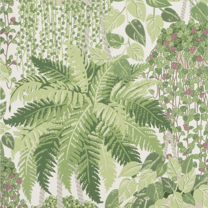 Fern Leaf Green And Olive by Cole & Son Designer Wallcovering COLE & SON BOTANICAL BOTANICA PAPER - 100% United Kingdom - Horizontal: - and Vertical: 25.2 20.5 - Swanky Fabrics -