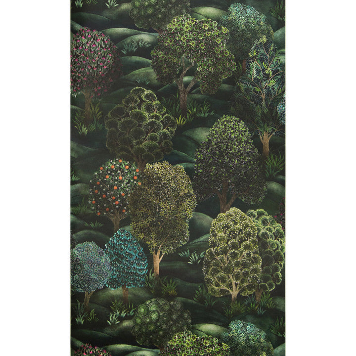 Forest Forest Greens by Cole & Son Designer Wallcovering COLE & SON BOTANICAL BOTANICA PAPER - 100% United Kingdom Horizontal: and Vertical: 40.4 27.5 - Swanky Fabrics -