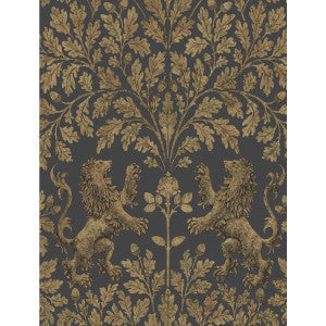 Cole & Son Wallpaper Boscobel Oak Ant Gold/Blk