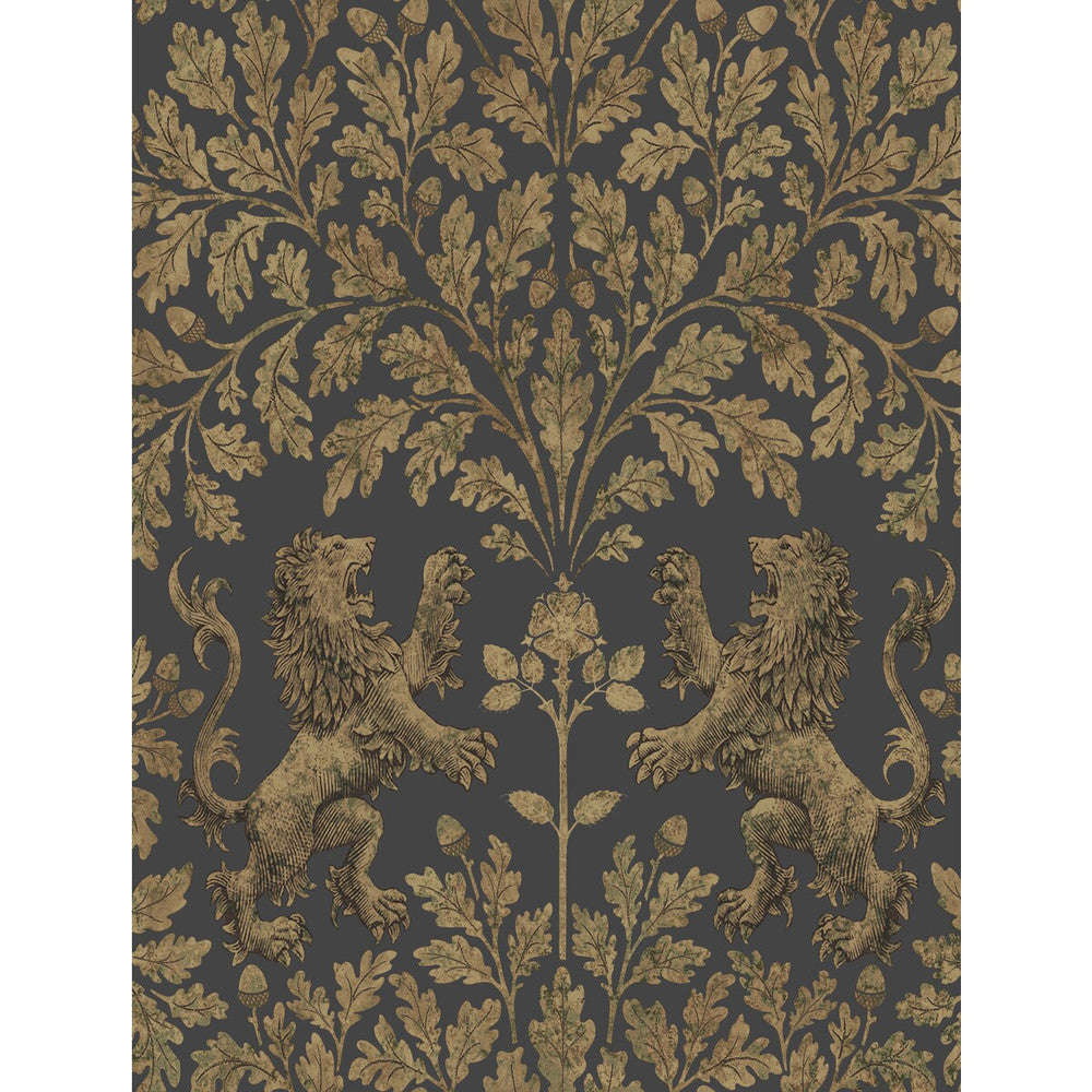 Boscobel Oak Ant Gold/Blk by Cole & Son Designer Wallcovering COLE & SON PEARWOOD PAPER - 100% United Kingdom Horizontal: 20.5 and Vertical: 27 20.5 - Swanky Fabrics -