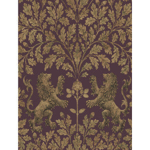 Cole & Son Wallpaper Boscobel Oak Gold/Claret