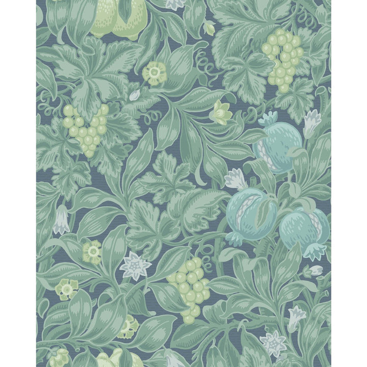 Vines Of Pomona Teal/Viri by Cole & Son Designer Wallcovering COLE & SON PEARWOOD PAPER - 100% United Kingdom Horizontal: 20.5 and Vertical: 25.5 20.5 - Swanky Fabrics -