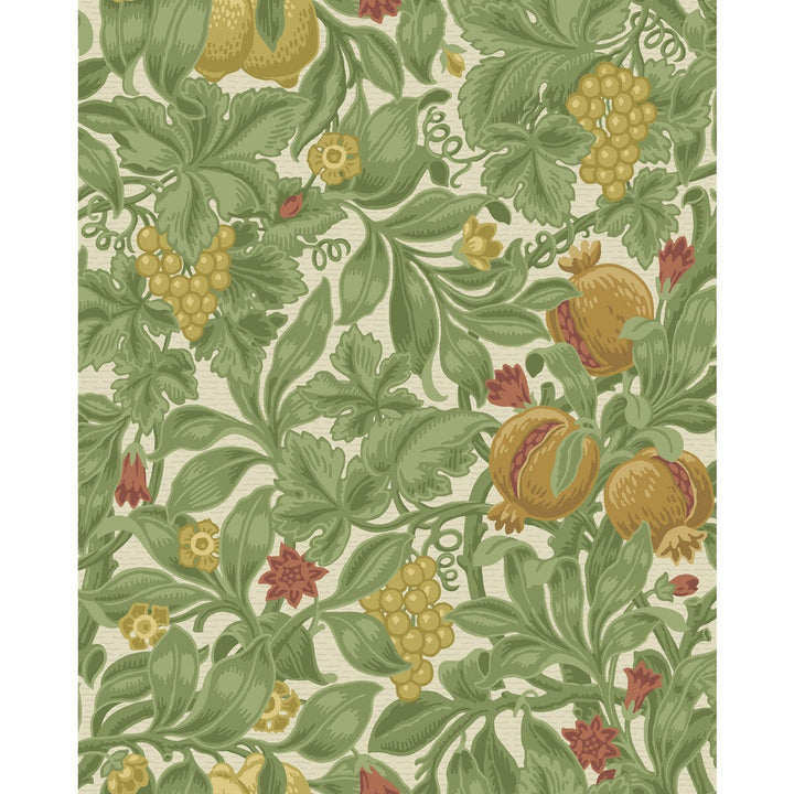 Vines Of Pomona Ochr/Oliv by Cole & Son Designer Wallcovering COLE & SON PEARWOOD PAPER - 100% United Kingdom - Horizontal: 20.5 and Vertical: 25.5 20.5 - Swanky Fabrics -