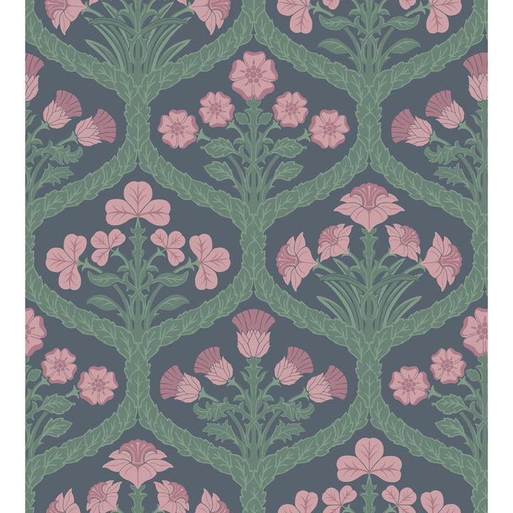 Floral Kingdom Rose/Fores by Cole & Son Designer Wallcovering COLE & SON PEARWOOD PAPER - 100% United Kingdom Horizontal: 27 and Vertical: 29.9 27 - Swanky Fabrics -