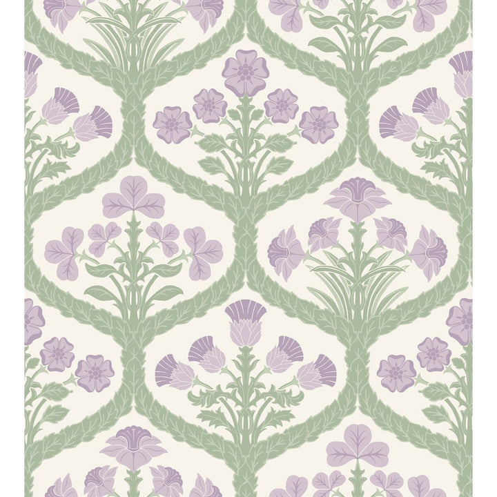 Floral Kingdom Mulb/Olive by Cole & Son Designer Wallcovering COLE & SON PEARWOOD PAPER - 100% United Kingdom - Horizontal: 27 and Vertical: 29.9 27 - Swanky Fabrics -