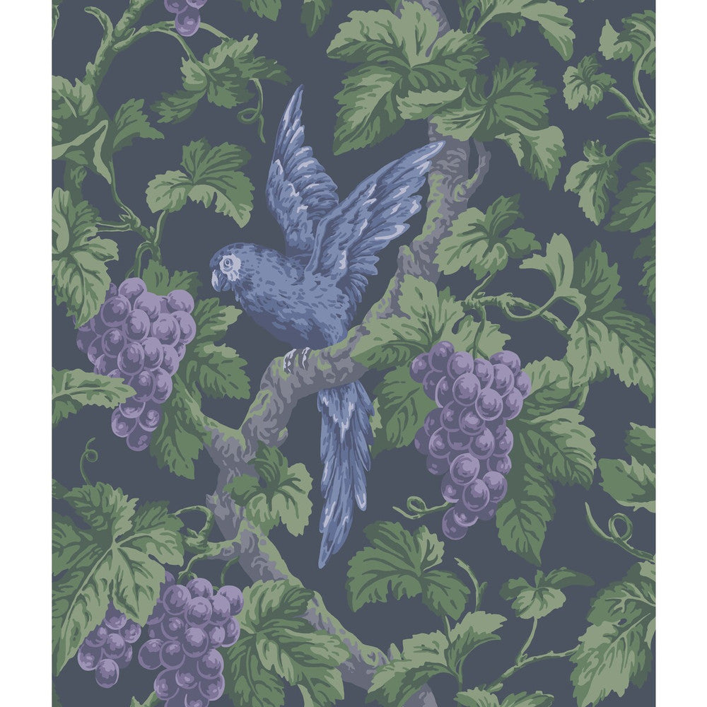 Woodvale Orchard Viol/Ink by Cole & Son Designer Wallcovering COLE & SON PEARWOOD PAPER - 100% United Kingdom Horizontal: 20.5 and Vertical: 24 20.5 - Swanky Fabrics -