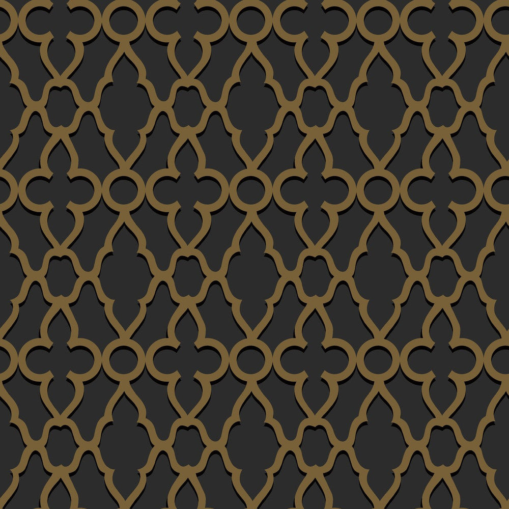 Treillage M Bronze/Char by Cole & Son Designer Wallcovering COLE & SON PEARWOOD PAPER - 100% United Kingdom Horizontal: 20.5 and Vertical: 20.5 20.5 - Swanky Fabrics -