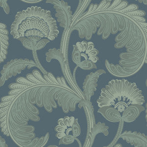 Cole & Son Wallpaper Fanfare Flock Dk Egg/Pet
