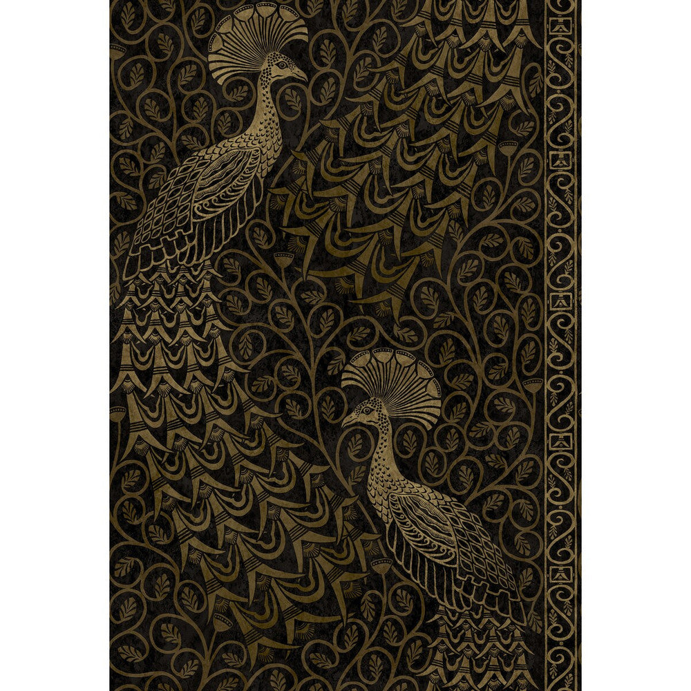 Pavo Parade M Gold/Soot by Cole & Son Designer Wallcovering COLE & SON PEARWOOD PAPER - 100% United Kingdom - Horizontal: 20.5 and Vertical: 30 20.5 - Swanky Fabrics -