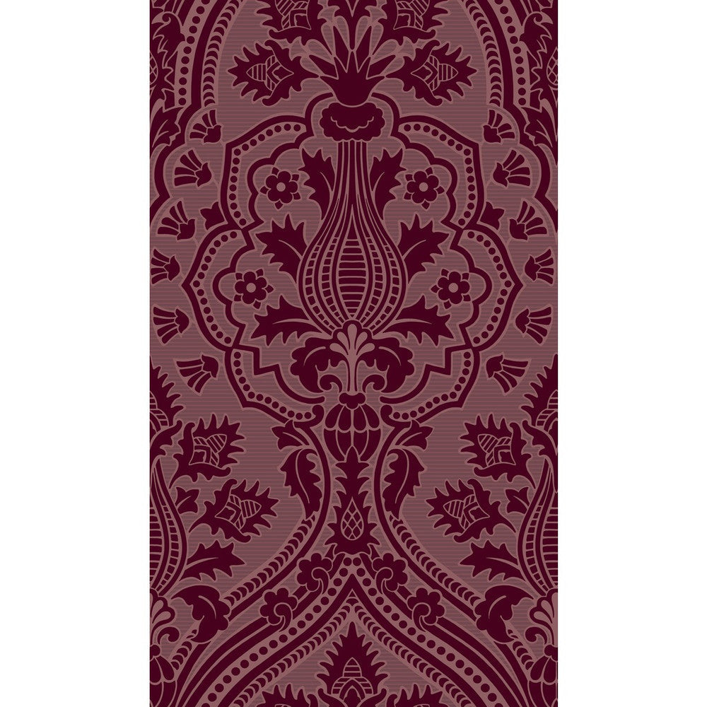 Pugin Palace Flock Claret by Cole & Son Designer Wallcovering COLE & SON PEARWOOD PAPER - 100% United Kingdom Horizontal: 20.5 and Vertical: 35.4 20.5 - Swanky Fabrics -