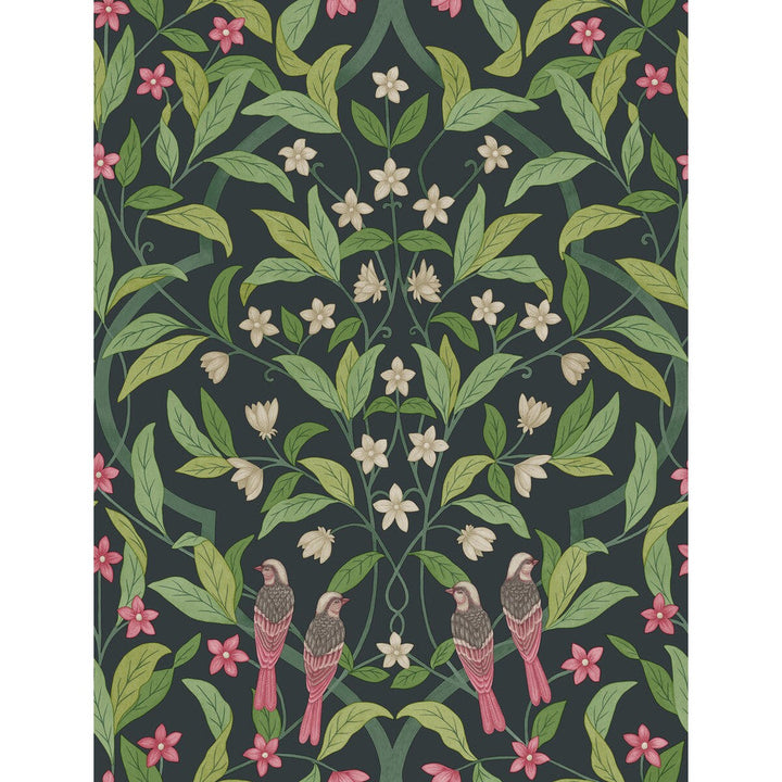 Jasmine & Serin Symphony Rose/Grn/Viridian by Cole & Son Wallcovering Cole & Son Wallcovering Jasmine & Serin Symphony Rose/Grn/ViridianWallcovering COLE & SON SEVILLE NON WOVEN - 100% United Kingdom </p><p>Repeat: H: 20.5, V: 27 20.5 - Fabric Carolina -