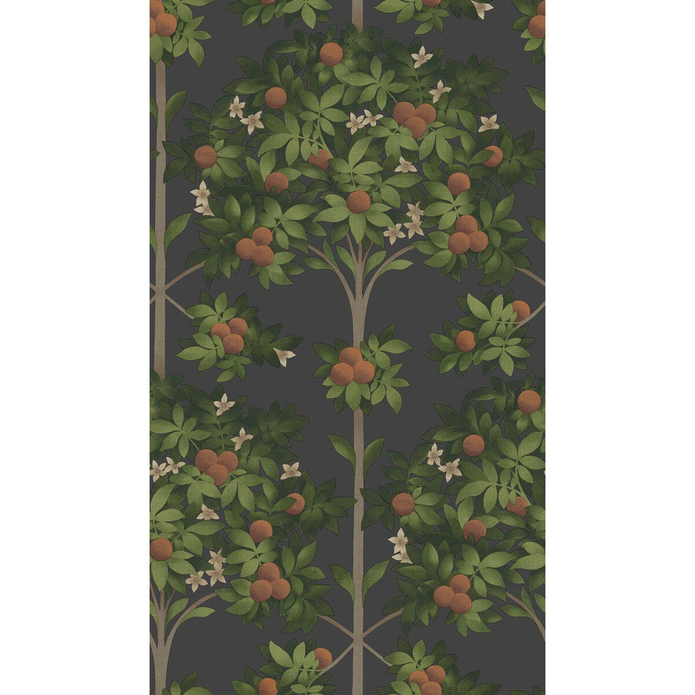 Orange Blossom Orange & Spring Green/Black by Cole & Son Designer Wallcovering COLE & SON SEVILLE NON WOVEN - 100% United Kingdom Horizontal: 20.5 and Vertical: 35.9 20.5 - Swanky Fabrics -