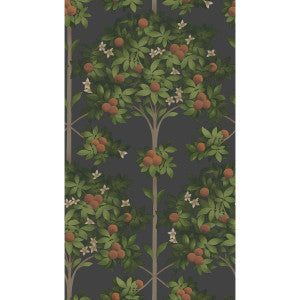 Cole & Son Wallpaper Orange Blossom Orange & Spring Green/Black