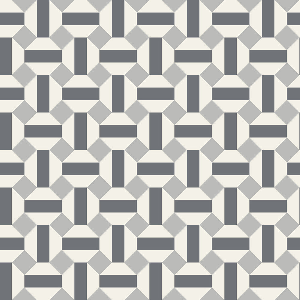 Alicatado Soot On Snow by Cole & Son Designer Wallcovering COLE & SON SEVILLE NON WOVEN - 100% United Kingdom Horizontal: 20.5 and Vertical: 5.1 20.5 - Swanky Fabrics -