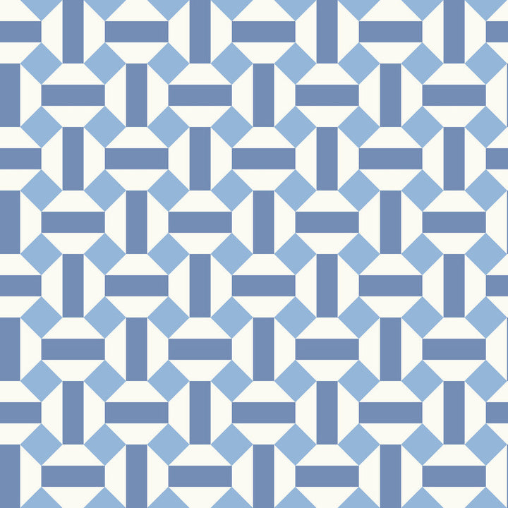 Alicatado Hyacinth On Chalk by Cole & Son Designer Wallcovering COLE & SON SEVILLE NON WOVEN - 100% United Kingdom Horizontal: 20.5 and Vertical: 5.1 20.5 - Swanky Fabrics -