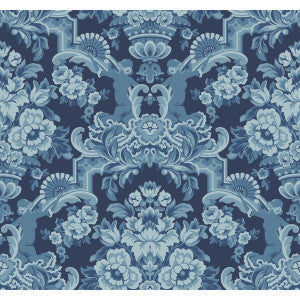 Cole & Son Wallpaper Lola China Blues On Midnight