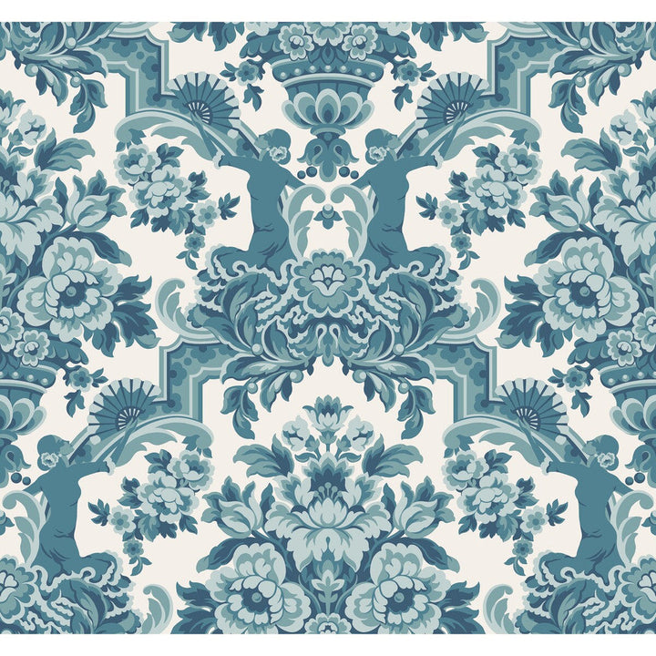 Lola Petrol Blues On White by Cole & Son Wallcovering Cole & Son Wallcovering Lola Petrol Blues On White Wallcovering COLE & SON SEVILLE NON WOVEN - 100% United Kingdom </p><p>Repeat: H: 27, V: 25.2 27 - Fabric Carolina -