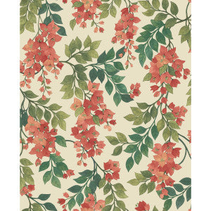 Cole & Son Wallpaper Bougainvillea Rouge/Olive Grn/Emerald/Crm