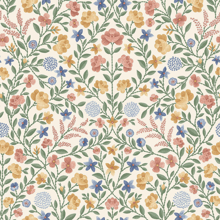 Court Embroidery C,M,H/P by Cole & Son Designer Wallcovering COLE & SON HISTORIC ROYAL PALACES-GREAT MASTERS NON WOVEN - 100% United Kingdom Horizontal: 20.5 and Vertical: 20.5 20.5 - Swanky Fabrics -