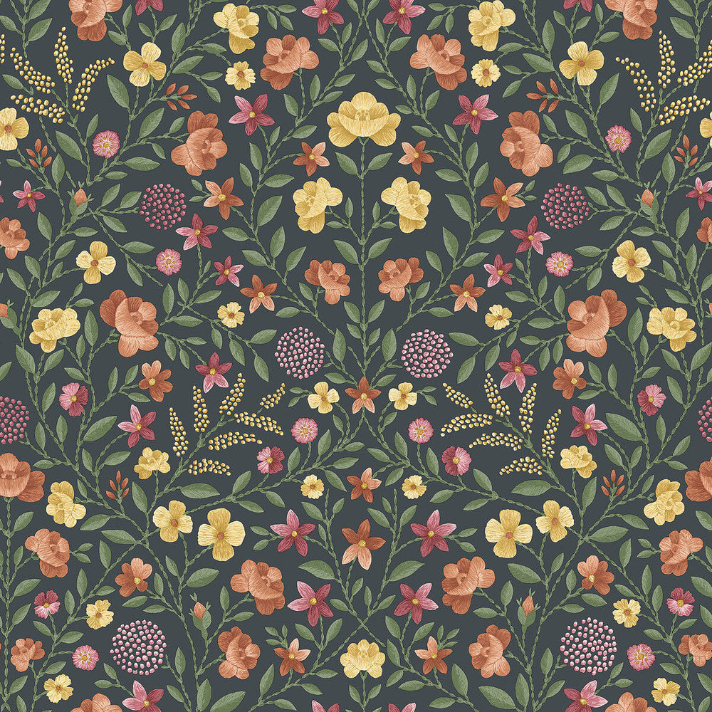 Court Embroidery M,T&R/C by Cole & Son Designer Wallcovering COLE & SON HISTORIC ROYAL PALACES-GREAT MASTERS NON WOVEN - 100% United Kingdom Horizontal: 20.5 and Vertical: 20.5 20.5 - Swanky Fabrics -