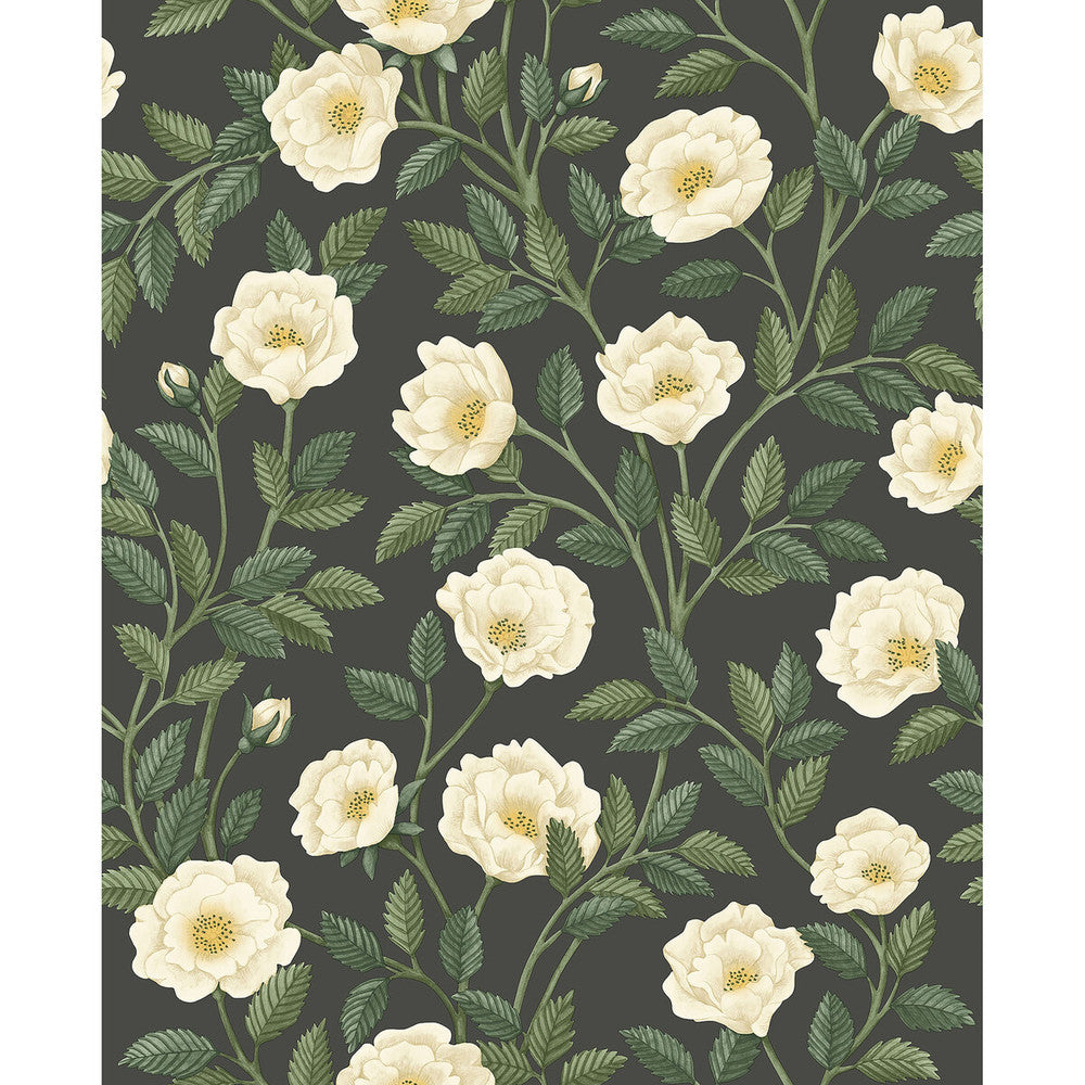 Hampton Roses Crm&Fgrn/Ch by Cole & Son Designer Wallcovering COLE & SON HISTORIC ROYAL PALACES-GREAT MASTERS NON WOVEN - 100% United Kingdom Horizontal: 20.5 and Vertical: 25.2 20.5 - Swanky Fabrics -