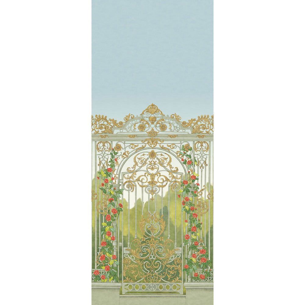 Tijou Gate Sgrn,Soli&Roug by Cole & Son Designer Wallcovering COLE & SON HISTORIC ROYAL PALACES-GREAT MASTERS NON WOVEN - 100% United Kingdom Horizontal: 55.1 and Vertical: 137.8 55.1 - Swanky Fabrics -