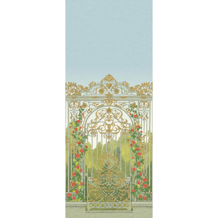 Tijou Gate Sgrn,Soli&Roug by Cole & Son Designer Wallcovering COLE & SON HISTORIC ROYAL PALACES-GREAT MASTERS NON WOVEN - 100% United Kingdom Horizontal: 55.1 and Vertical: 137.8 55.1 - Swanky Fabrics -
