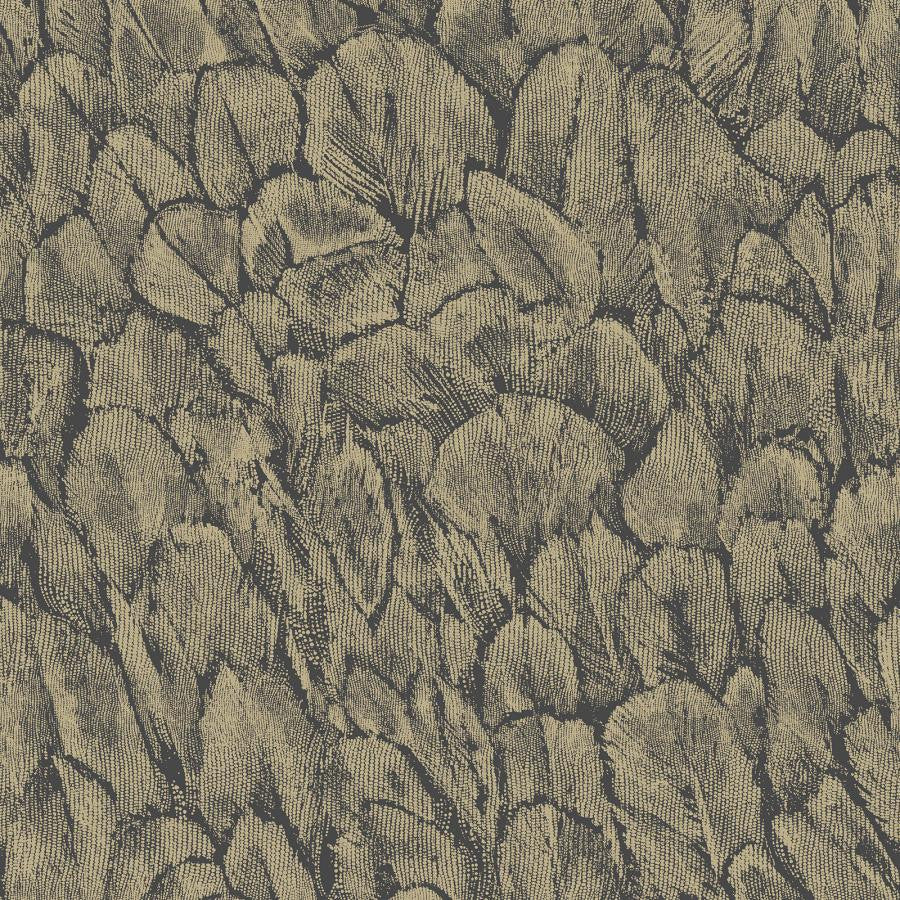 Tranquil Foil (Wp) # 01 Jet by 1838 Wallcoverings Designer Wallpaper Aurora STRAIGHT PASTE THE WALL UNITED KINGDOM V-25" 20.5"X11YD - Swanky Fabrics -