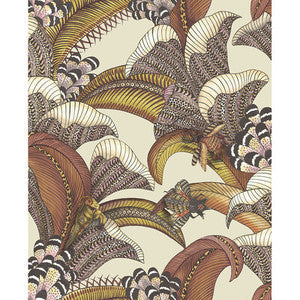 Cole & Son Wallpaper Hoopoe Leaves Crimson