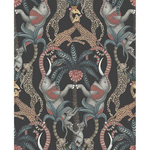Cole & Son Wallpaper Safari Totem Rby&Prntrmbl/Chrcl
