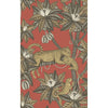 Cole & Son Wallpaper Satara Soot&Metgld/Rouge