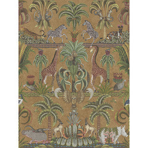 Cole & Son Wallpaper Afrika Kingdom Olgrn/Spgrn/Mt Bronz