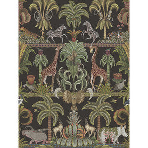 Cole & Son Wallpaper Afrika Kingdom Olvgrn&Spgrn/Bck