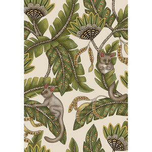 Cole & Son Wallpaper Bush Baby Sprgrn&Mrgld/Stn