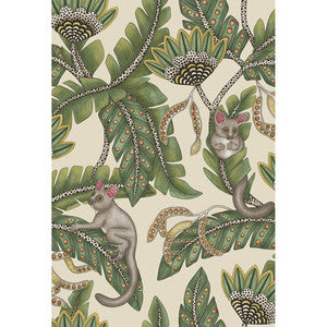 Cole & Son Wallpaper Bush Baby Sge&Chrt/Prchmnt