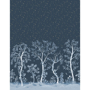 Cole & Son Wallpaper Seasonal Woods Midnight 120/6025.CS.0