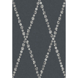 Cole & Son Wallpaper Cammei Silver On Ink 123/4017.CS.0