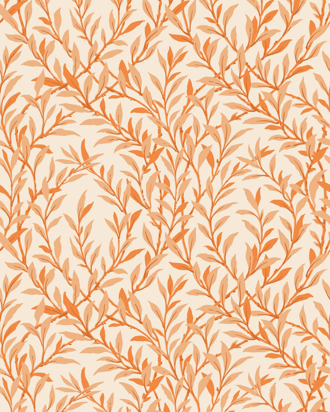 Cole & Son Wallcovering Tangerine/Cream