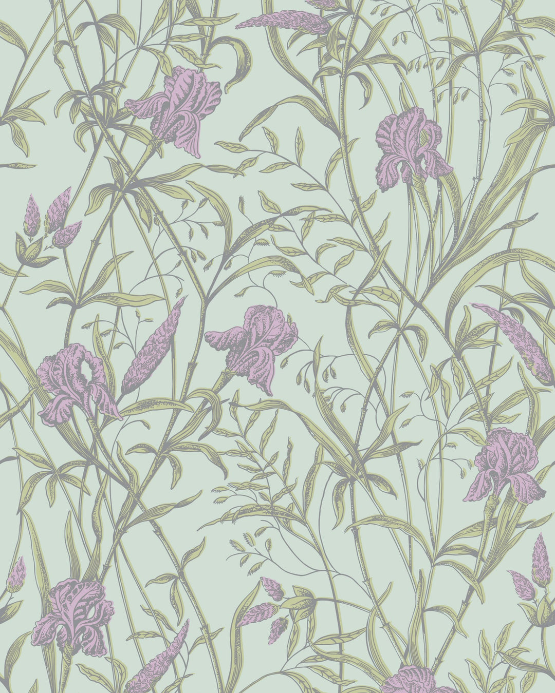 Cole & Son Wallcovering Lavender On Duck Egg