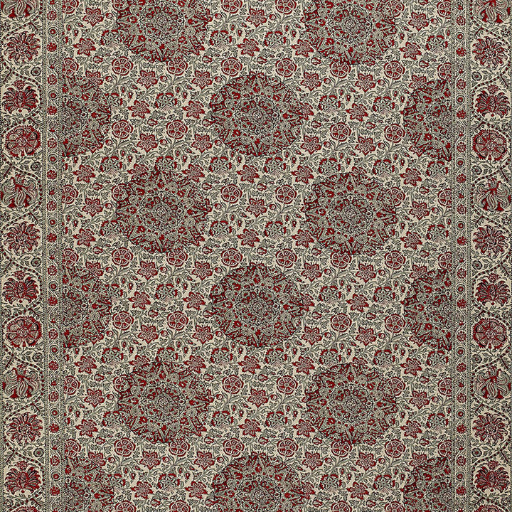 Kaya Medallion Document 1296000 by Schumacher Designer Fabric A PASSAGE TO INDIA PRINTS See Sample FRANCE NOT APPLICABLE </p><p>Repeat: Horizontal: 70" (178CM) and Vertical: 27" (69CM) 70" WIDE (178CM) - Swanky Fabrics -
