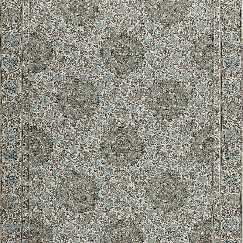 Kaya Medallion Mineral 1296002 by Schumacher Fabric Schumacher Fabric Kaya Medallion Mineral 1296002Fabric COTTON 100% FRANCE </p><p>Repeat: H: HORZ. 70" (178CM) , V: VERT. 27" (69CM) 70 - Fabric Carolina -
