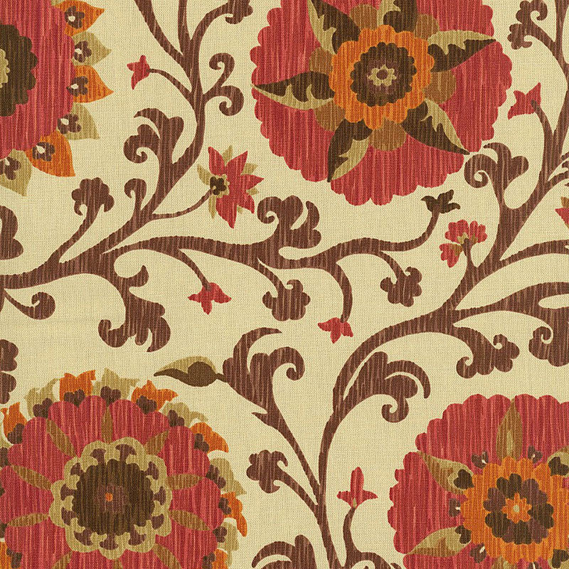 Fergana Embroidery Print Raisin 1327002 by Schumacher Fabric Schumacher Fabric Fergana Embroidery Print Raisin 1327002Fabric COTTON 100% UNITED STATES OF AMERICA </p><p>Repeat: H: HORZ. 27" (69CM) , V: VERT. 36" (91CM) 54 - Fabric Carolina -