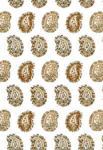 Schumacher Fabric Arklow Paisley Stone 1329002