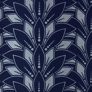 1838 Wallcoverings Wallpaper Astoria Flock (Wp) # 01 Midnight