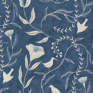Elana Gabrielle Fabric Birdsong Bluebell 140041